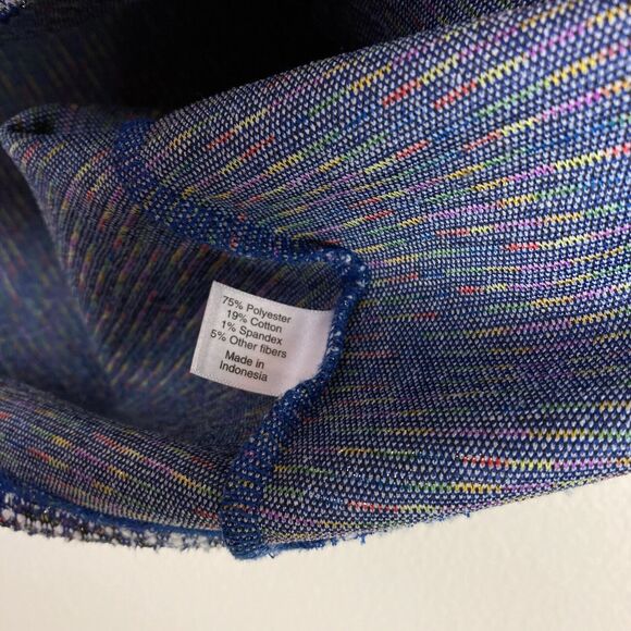 Lane Bryant Womens Blue Tweed Sweater Size 14-16 Textured Cowl Neck Pouch Pocket - Picture 4 of 8